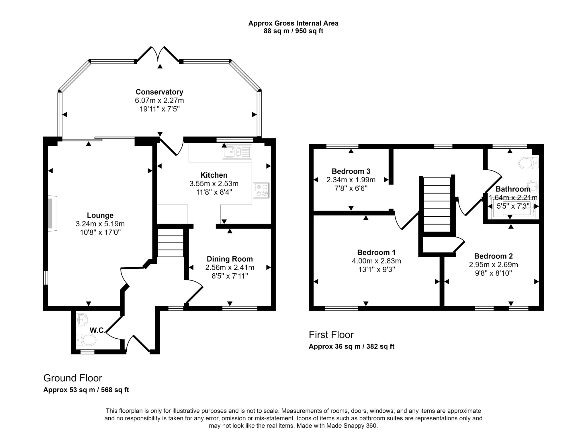 3 bed detached house for sale in Trem-Y-Ffair, Rhyl - Property floorplan