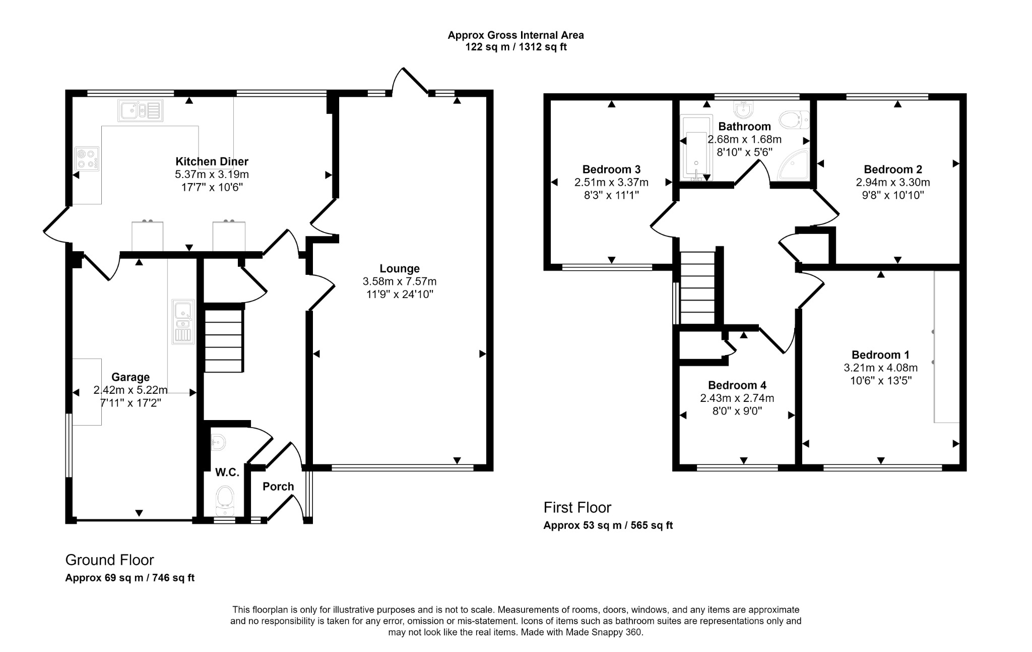 4 bed detached house for sale in Gronant Road, Prestatyn - Property floorplan