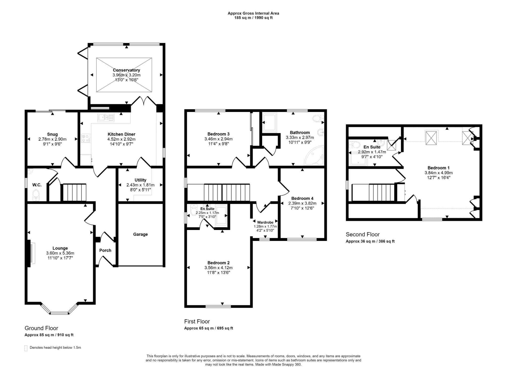 4 bed detached house for sale in Tanllwyfan, Colwyn Bay - Property floorplan