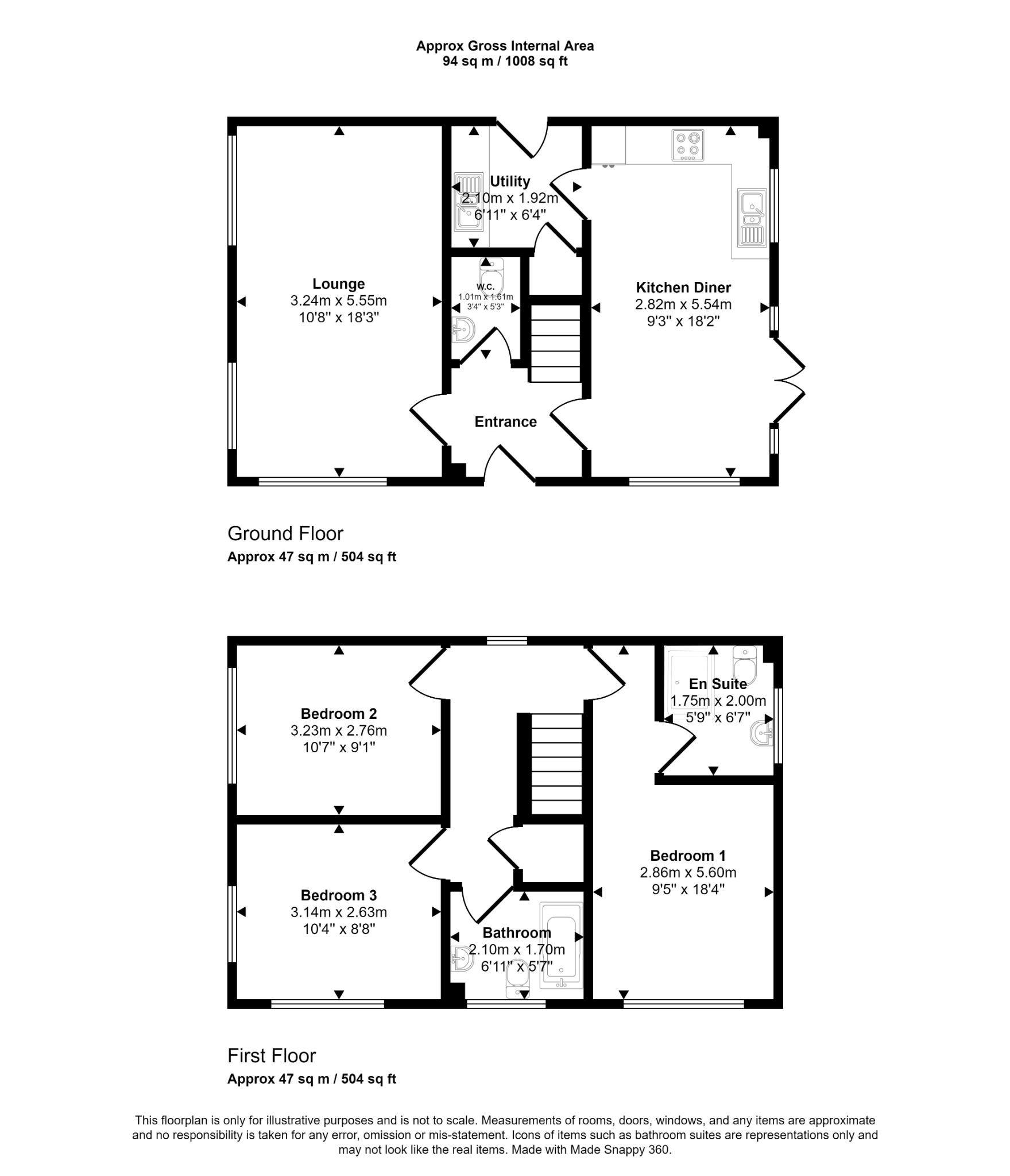 3 bed detached house for sale, St. Asaph - Property floorplan