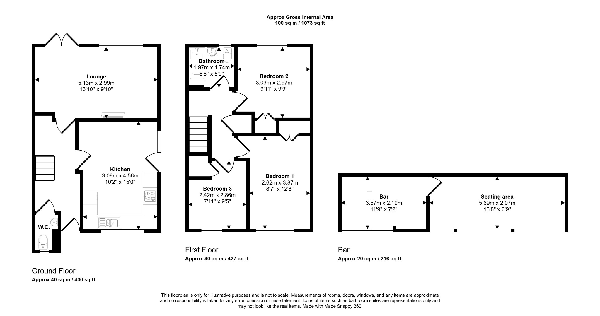 3 bed semi-detached house for sale in Hafan Yr Heli, Rhyl - Property floorplan