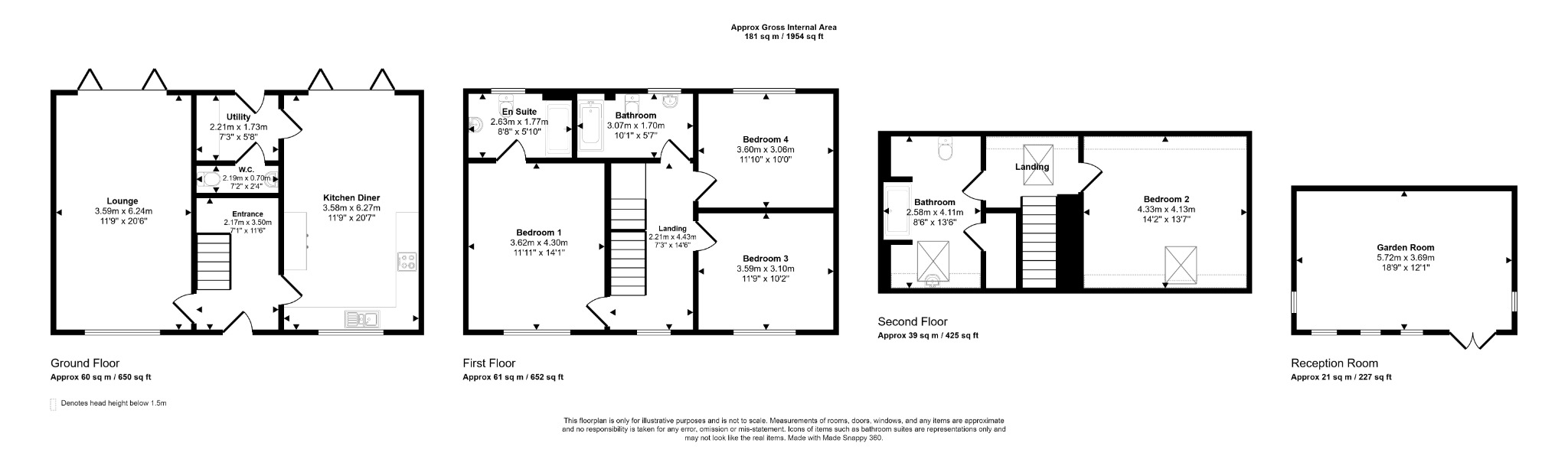 4 bed detached house for sale in Pendyffryn Road, Rhyl - Property floorplan