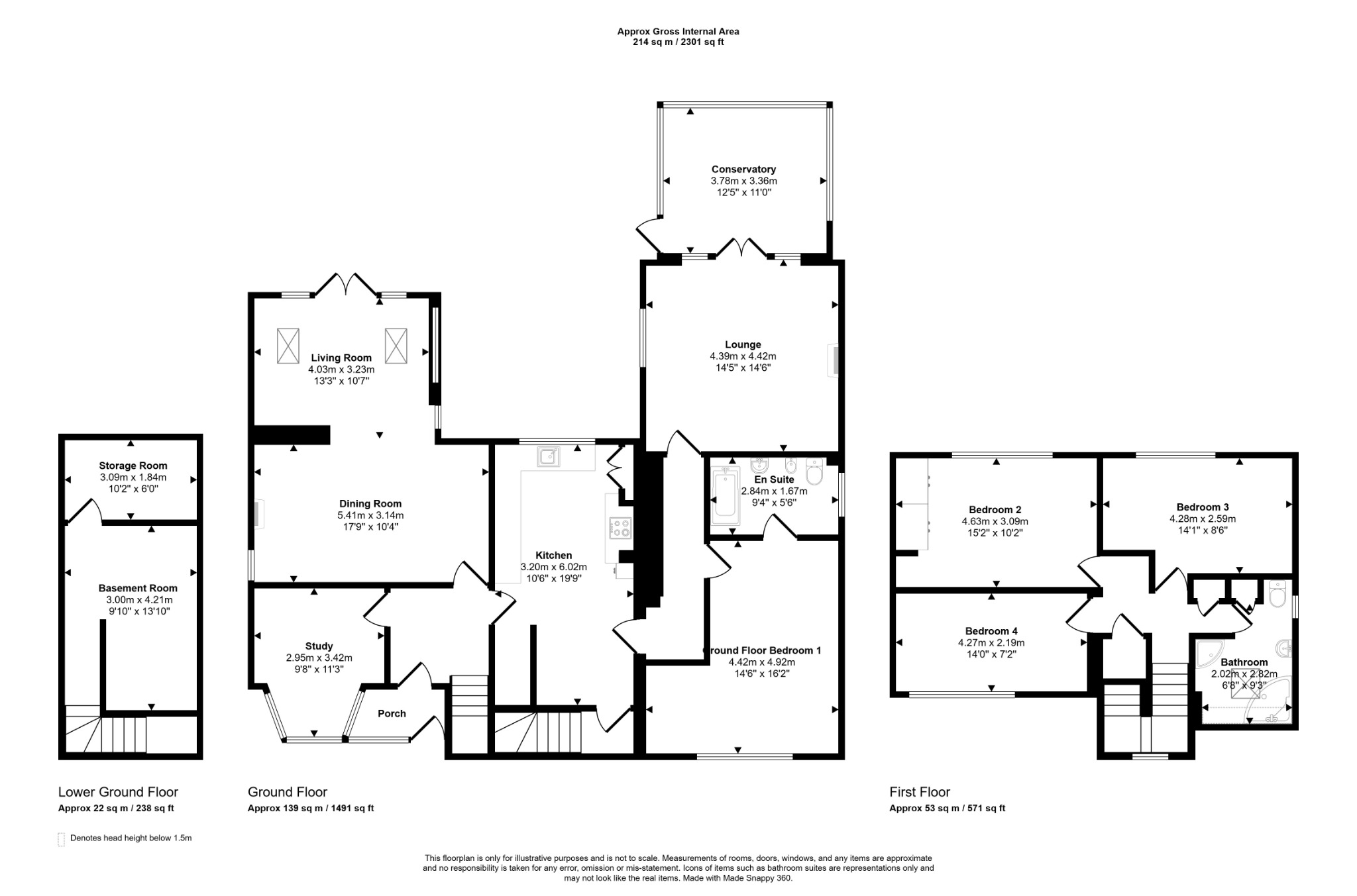 4 bed detached house for sale in Aberconway Road, Prestatyn - Property floorplan