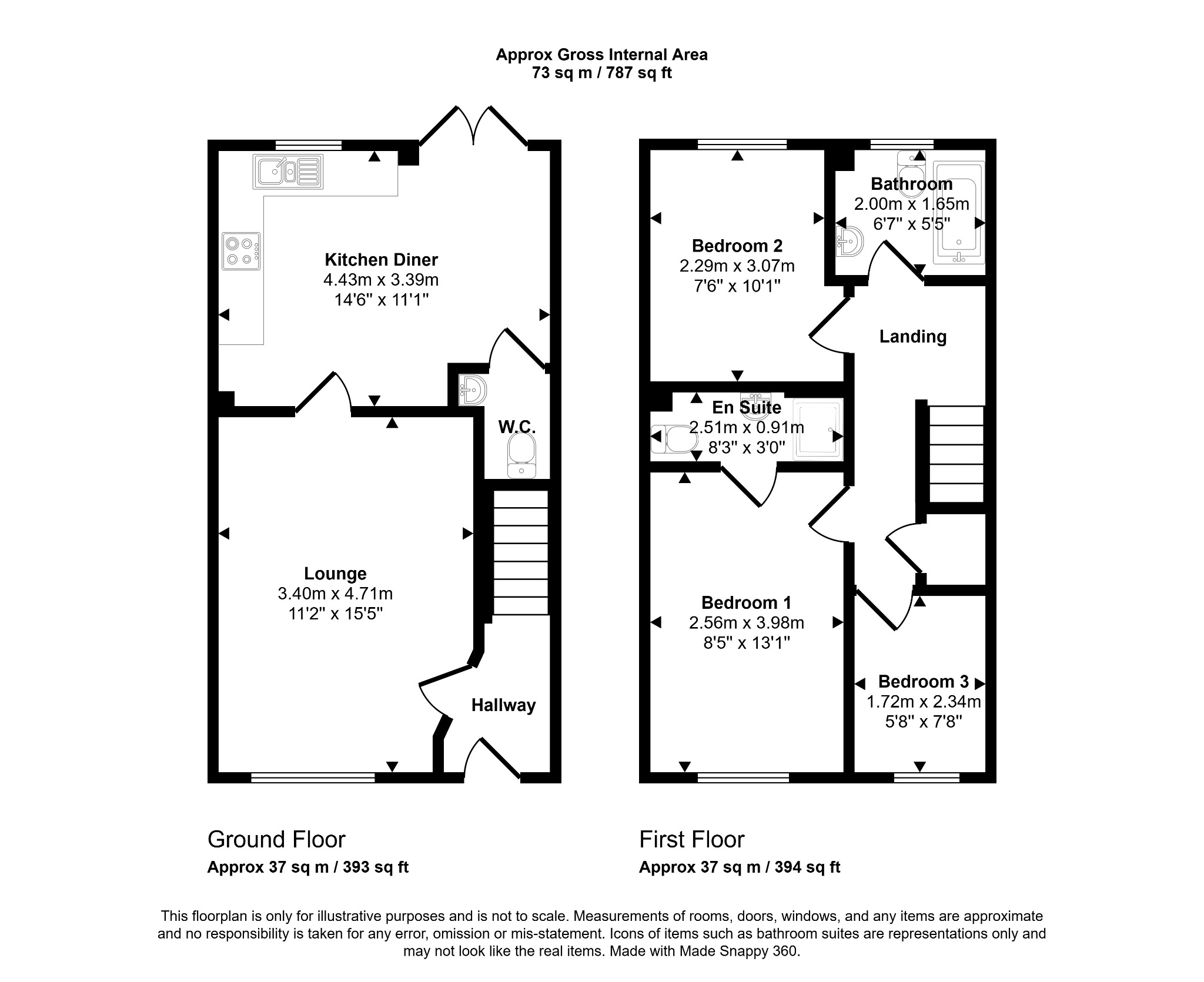 3 bed semi-detached house for sale in Dyserth Road, Rhyl - Property floorplan