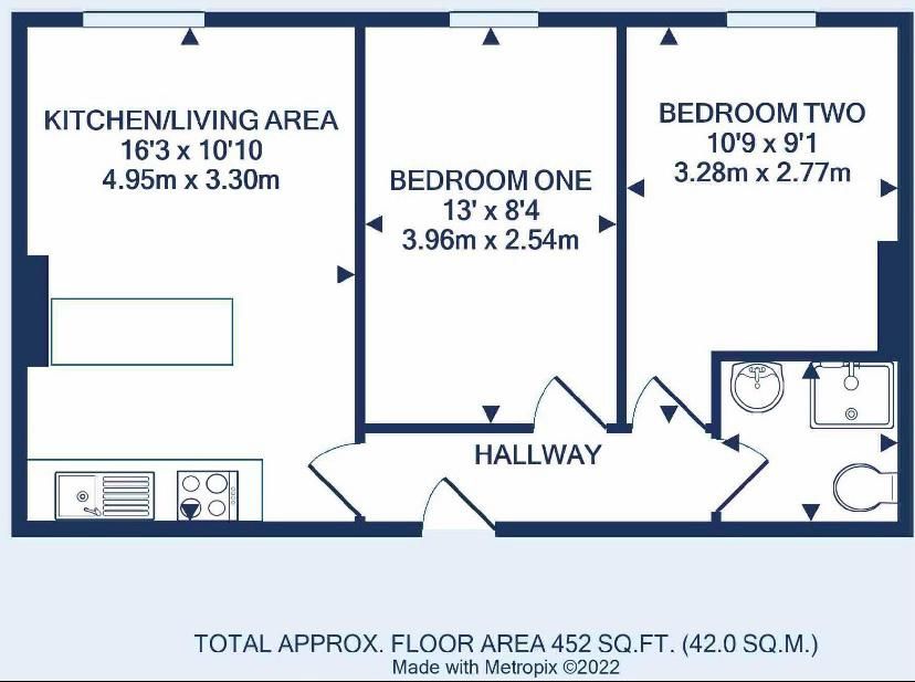 2 bed flat to rent in Filton, Bristol - Property floorplan