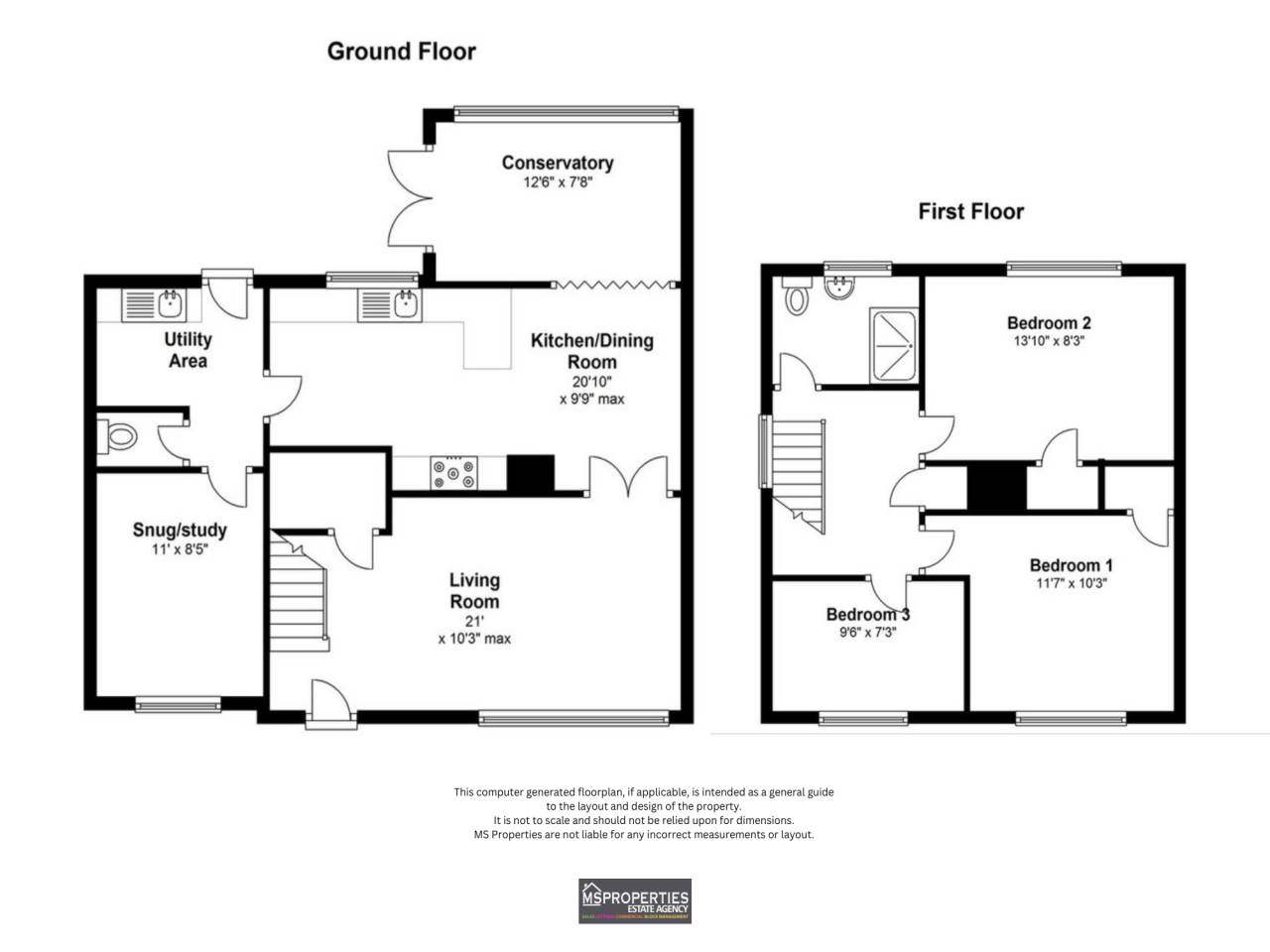 3 bed house for sale in Heol-Y-Garth, Penparcau - Property Floorplan