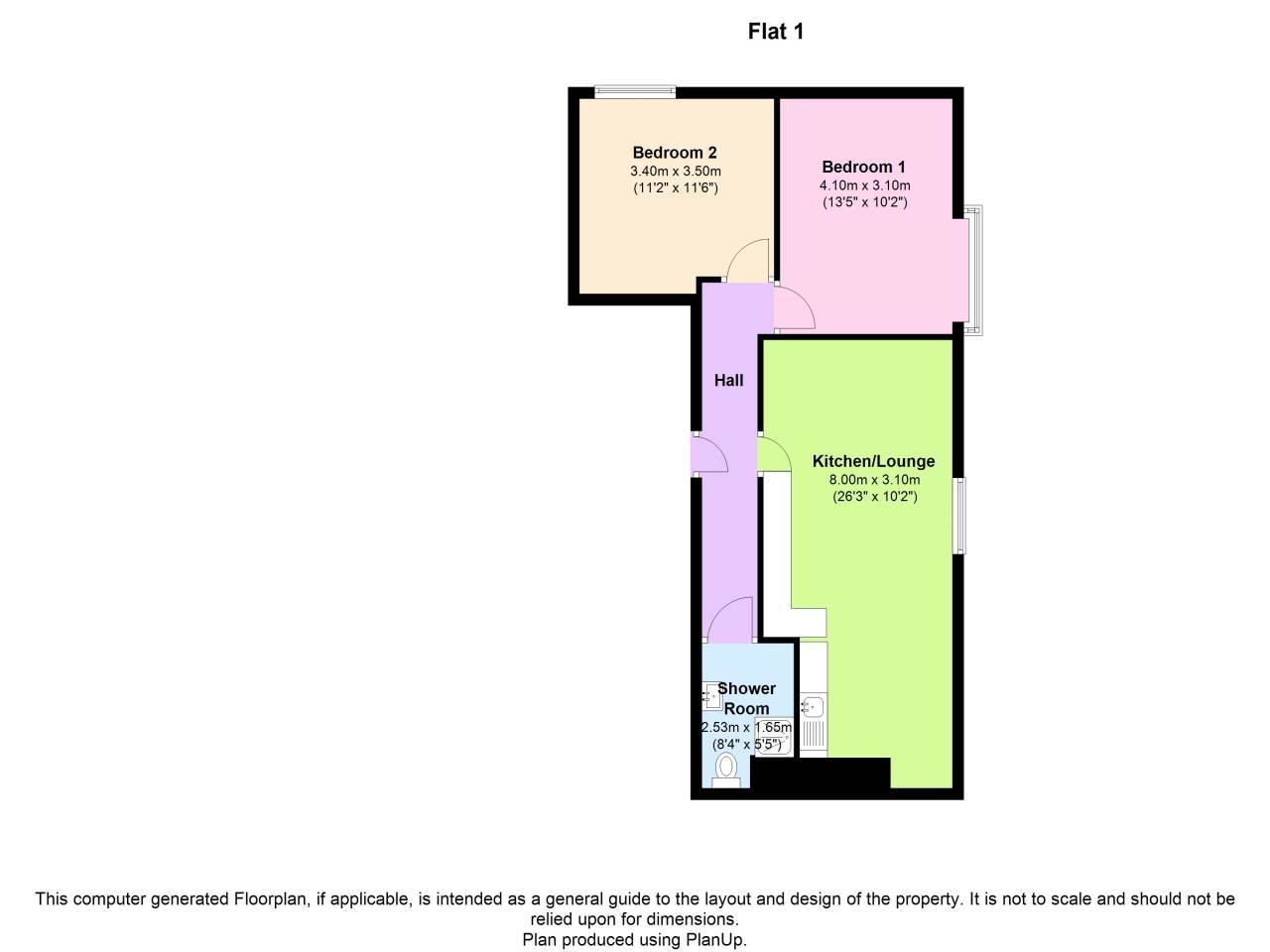 2 bed flat for sale in Eastgate Street, Aberystwyth - Property Floorplan