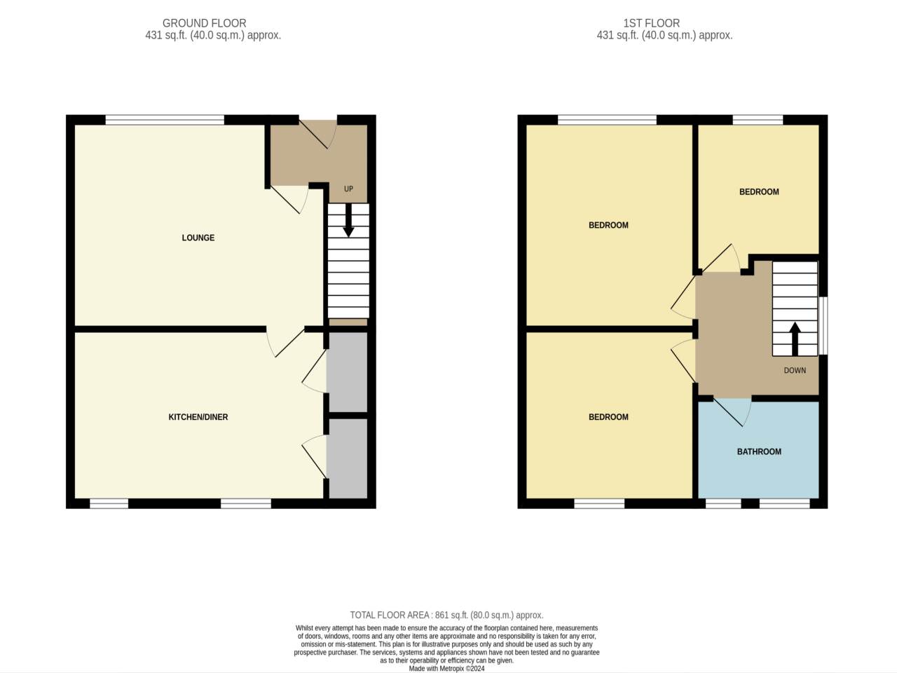 3 bed end of terrace house for sale in Heol Y Bannau, Pontrhydfendigaid - Property Floorplan