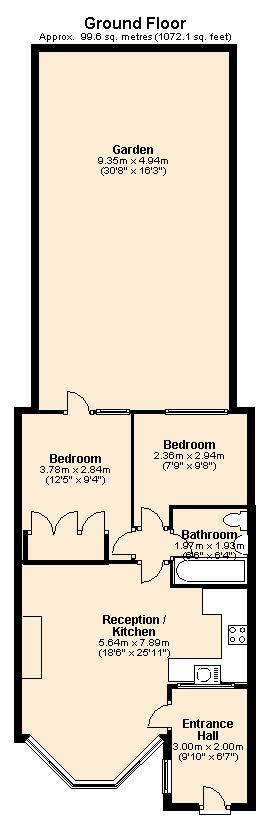 2 bed flat to rent in Brecknock Road - Property Floorplan