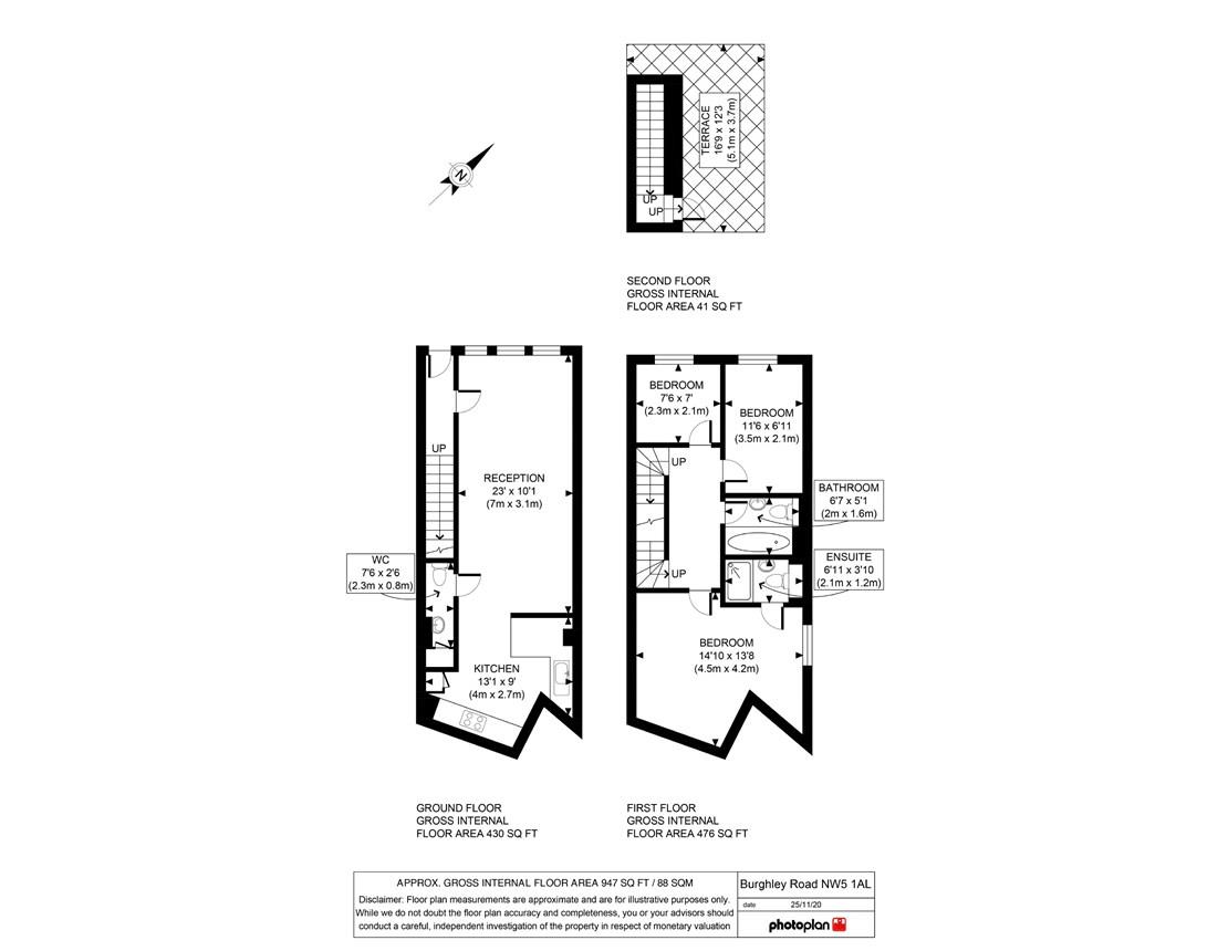 3 bed house to rent in Burghley Road - Property Floorplan