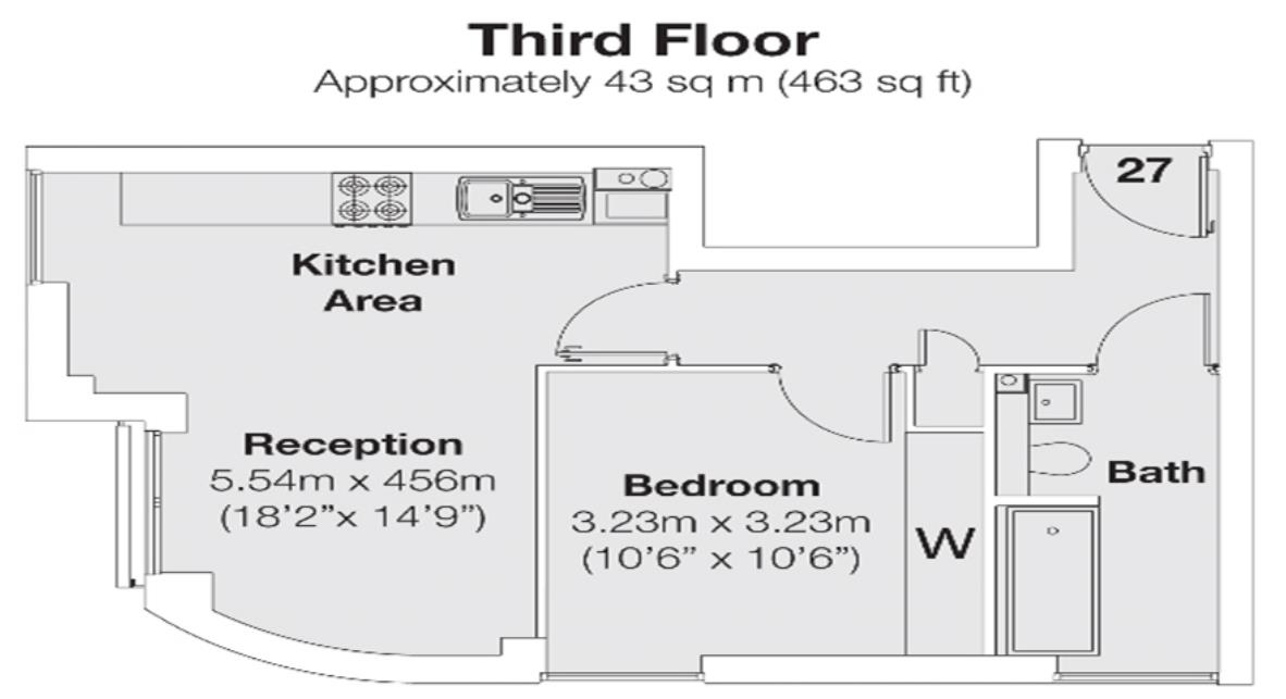 1 bed flat to rent in Highgate Road - Property Floorplan