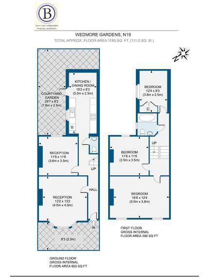 4 bed house to rent in Wedmore Gardens - Property Floorplan