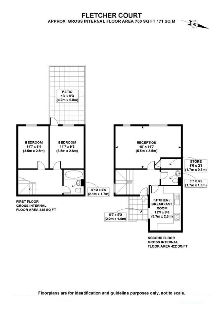 2 bed maisonette to rent in Ingestre Road - Property Floorplan