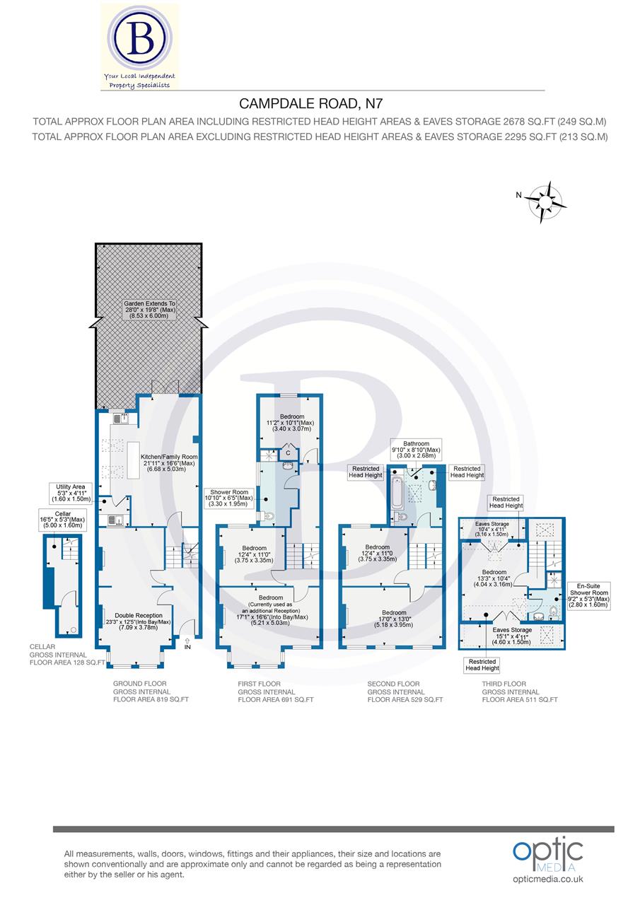 6 bed terraced house for sale in Campdale Road - Property Floorplan