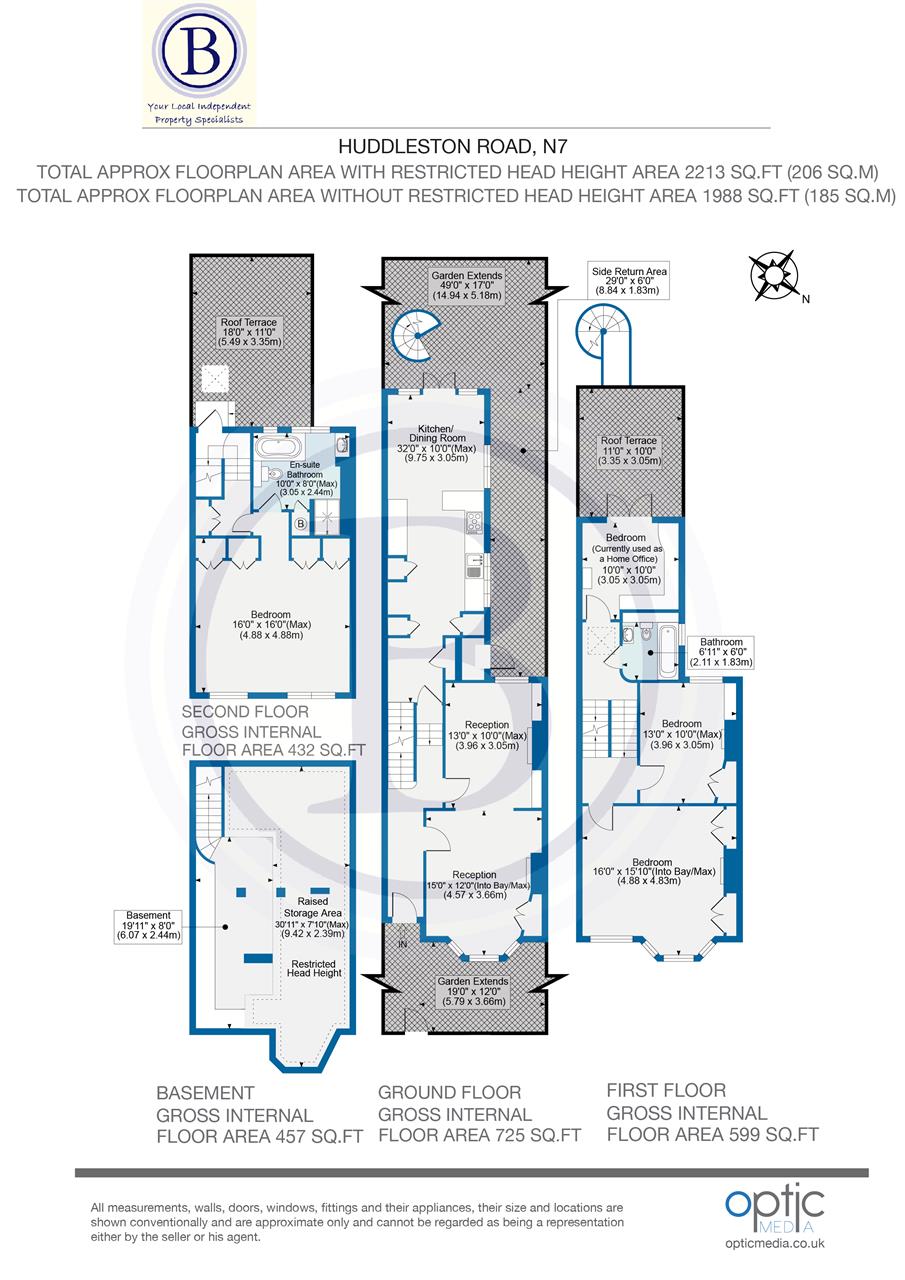 4 bed house for sale in Huddleston Road - Property Floorplan