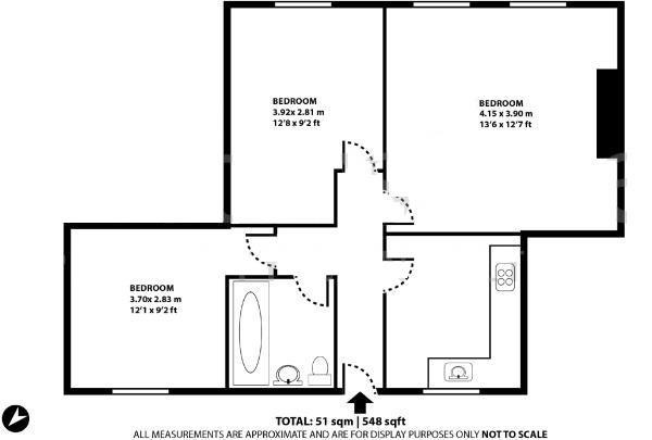 3 bed flat to rent in Phoenix Road - Property Floorplan