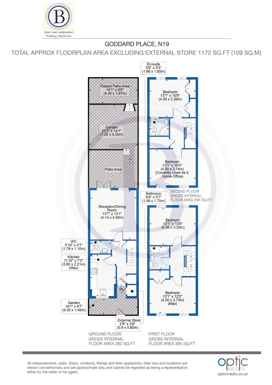 4 bed town house for sale in Goddard Place - Property Floorplan
