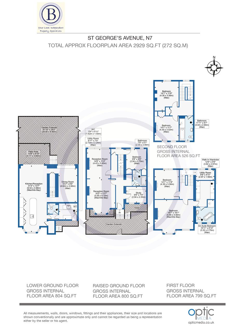 5 bed terraced house for sale in St George's Avenue - Property Floorplan