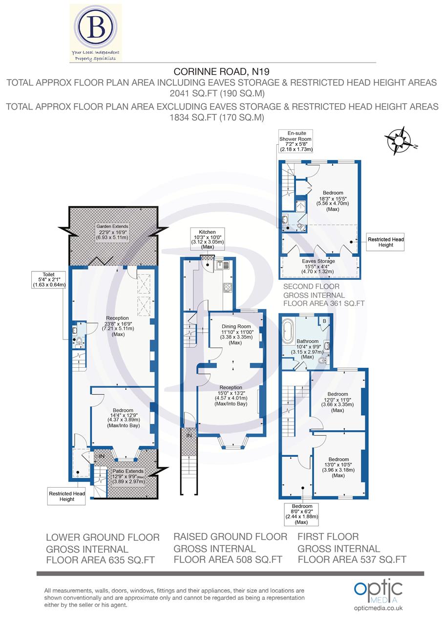 4 bed for sale in Corinne Road - Property Floorplan