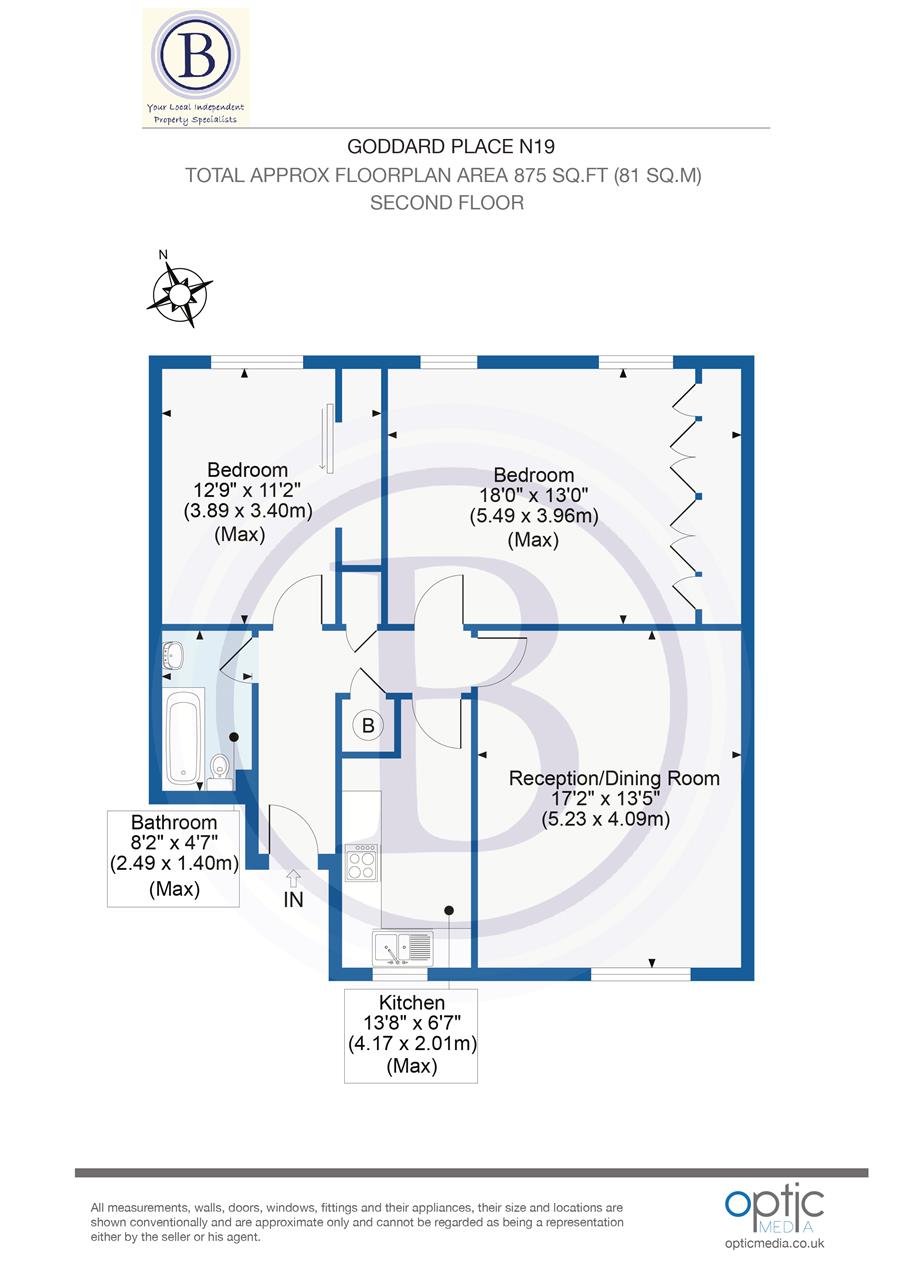 2 bed flat for sale in Goddard Place - Property Floorplan
