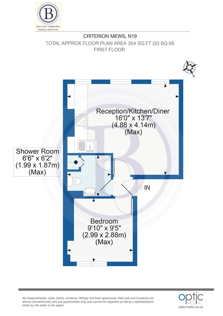 1 bed flat for sale - Property Floorplan