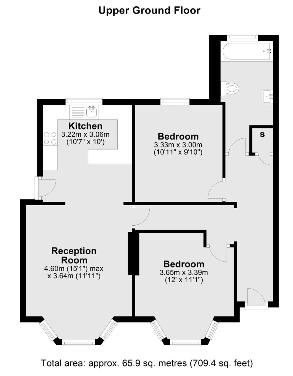 2 bed flat to rent - Property Floorplan