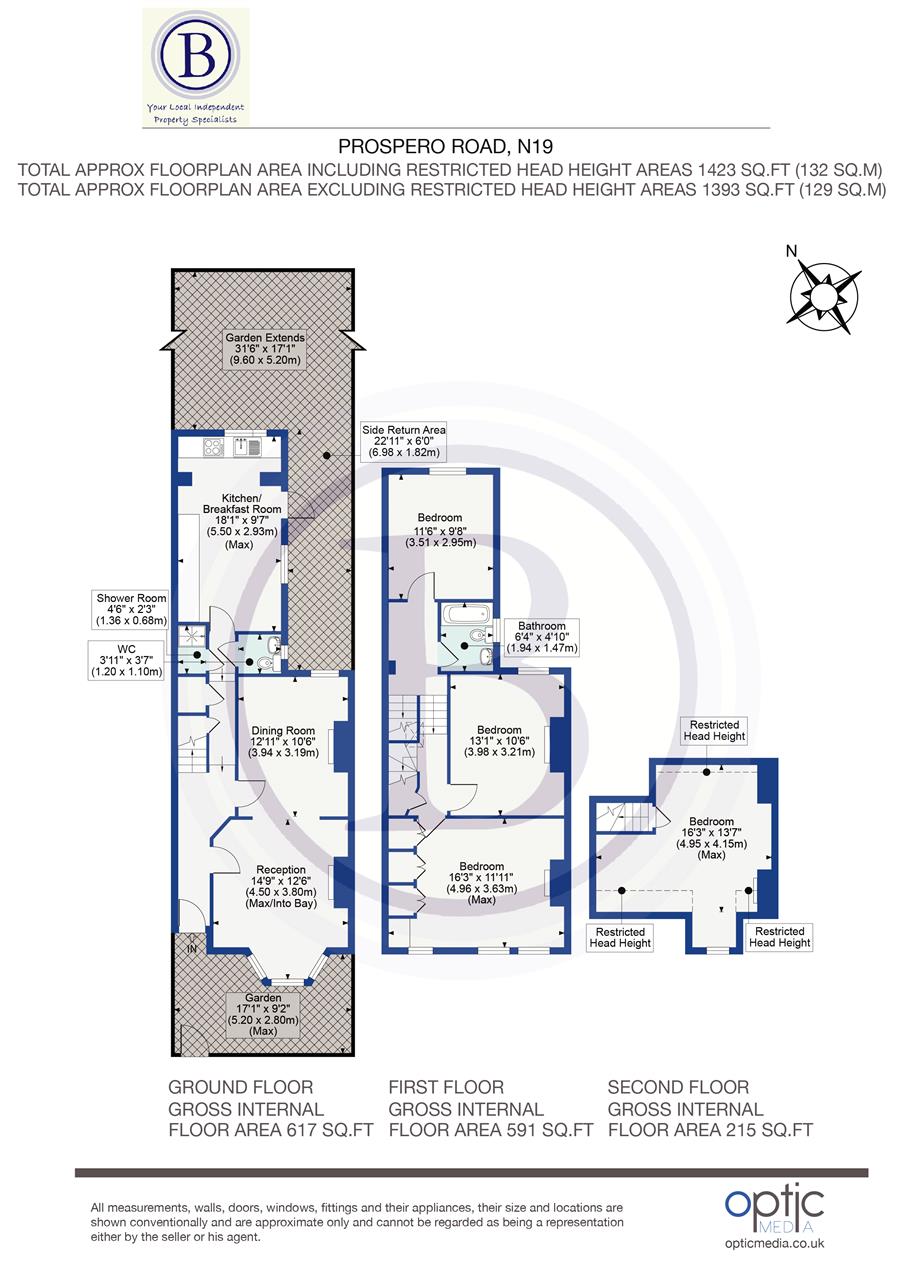 4 bed terraced house for sale in Prospero Road - Property Floorplan