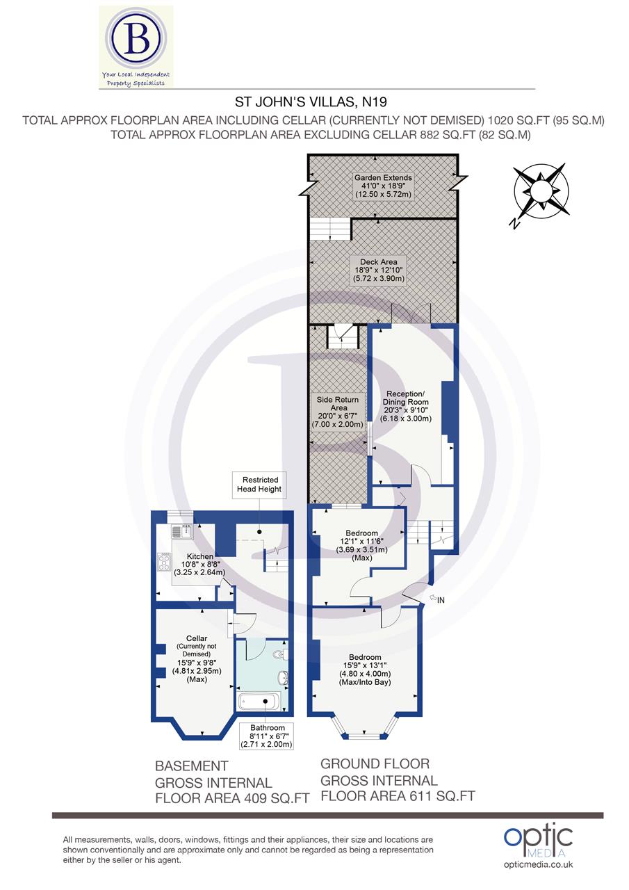 2 bed flat for sale - Property Floorplan