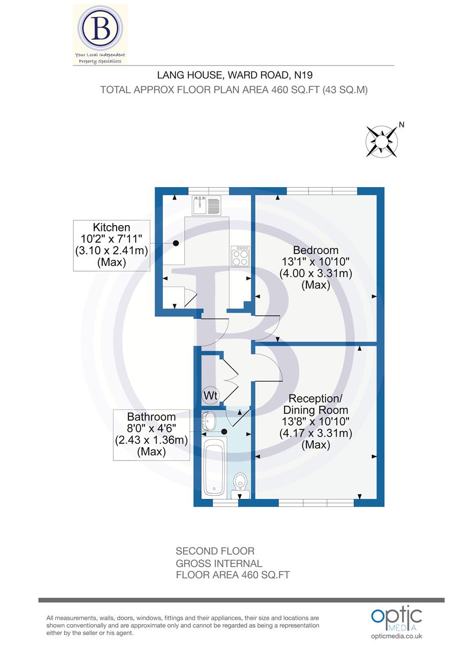 1 bed flat for sale - Property Floorplan