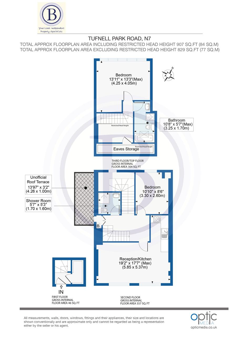 2 bed flat for sale in Tufnell Park Road - Property Floorplan