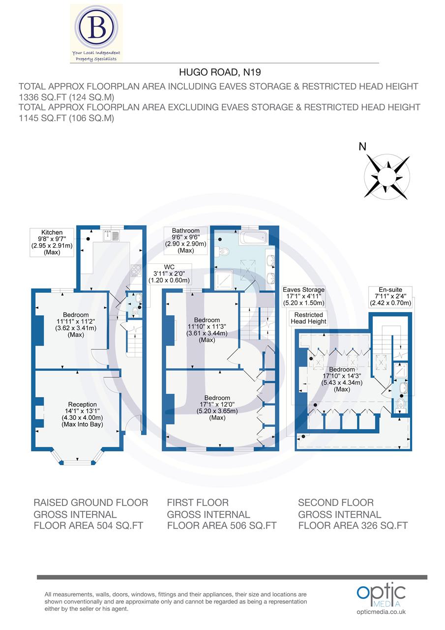 4 bed flat to rent in Hugo Road - Property Floorplan