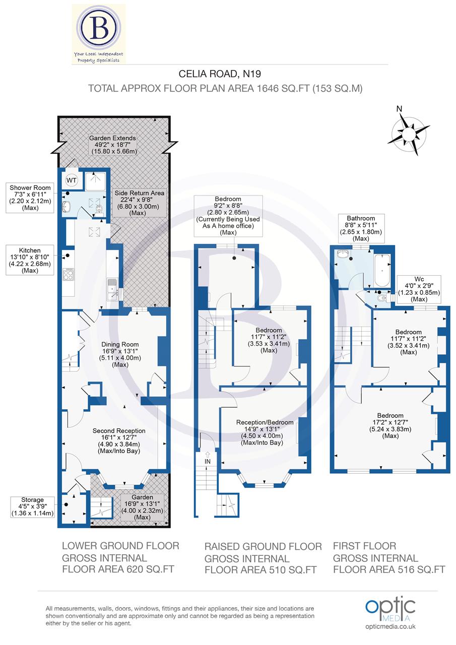 5 bed terraced house for sale in Celia Road - Property Floorplan