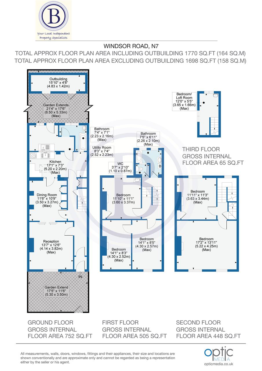 5 bed terraced house for sale in Windsor Road - Property Floorplan