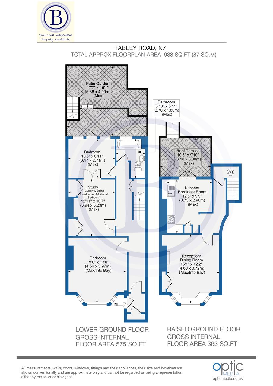 2 bed flat for sale in Tabley Road - Property Floorplan