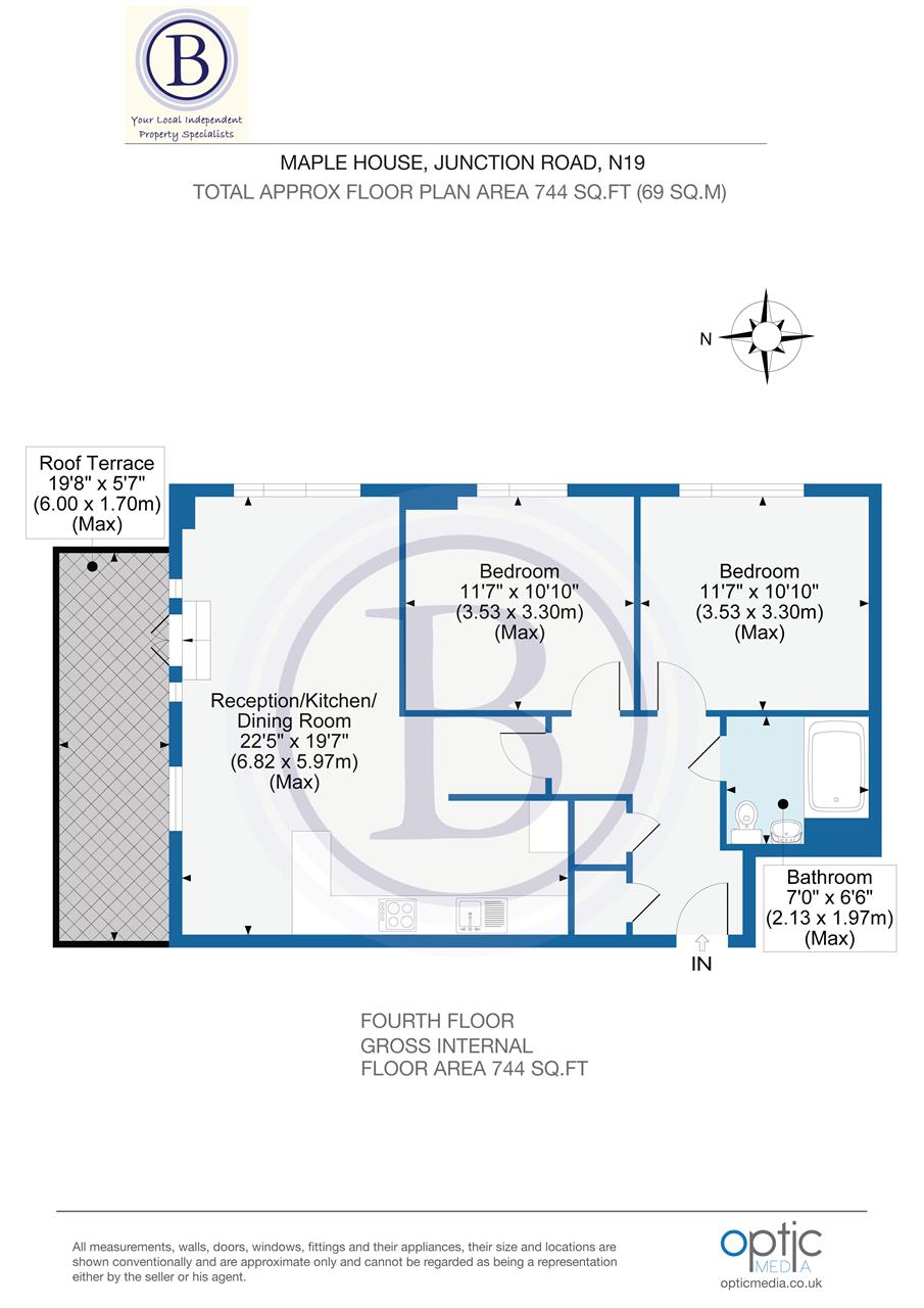 2 bed flat for sale in Junction Road - Property Floorplan