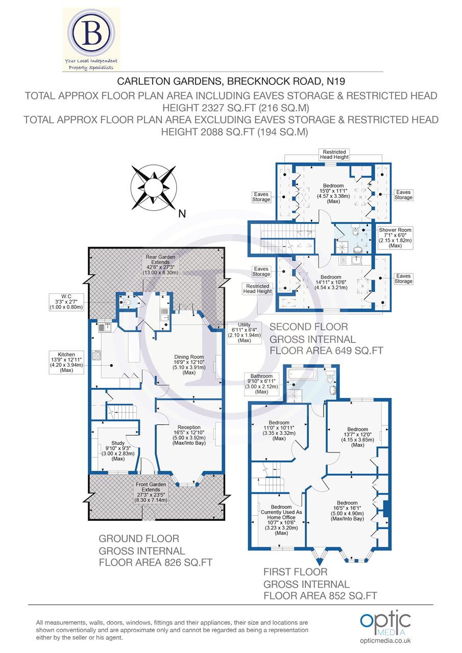 6 bed for sale in Brecknock Road - Property Floorplan