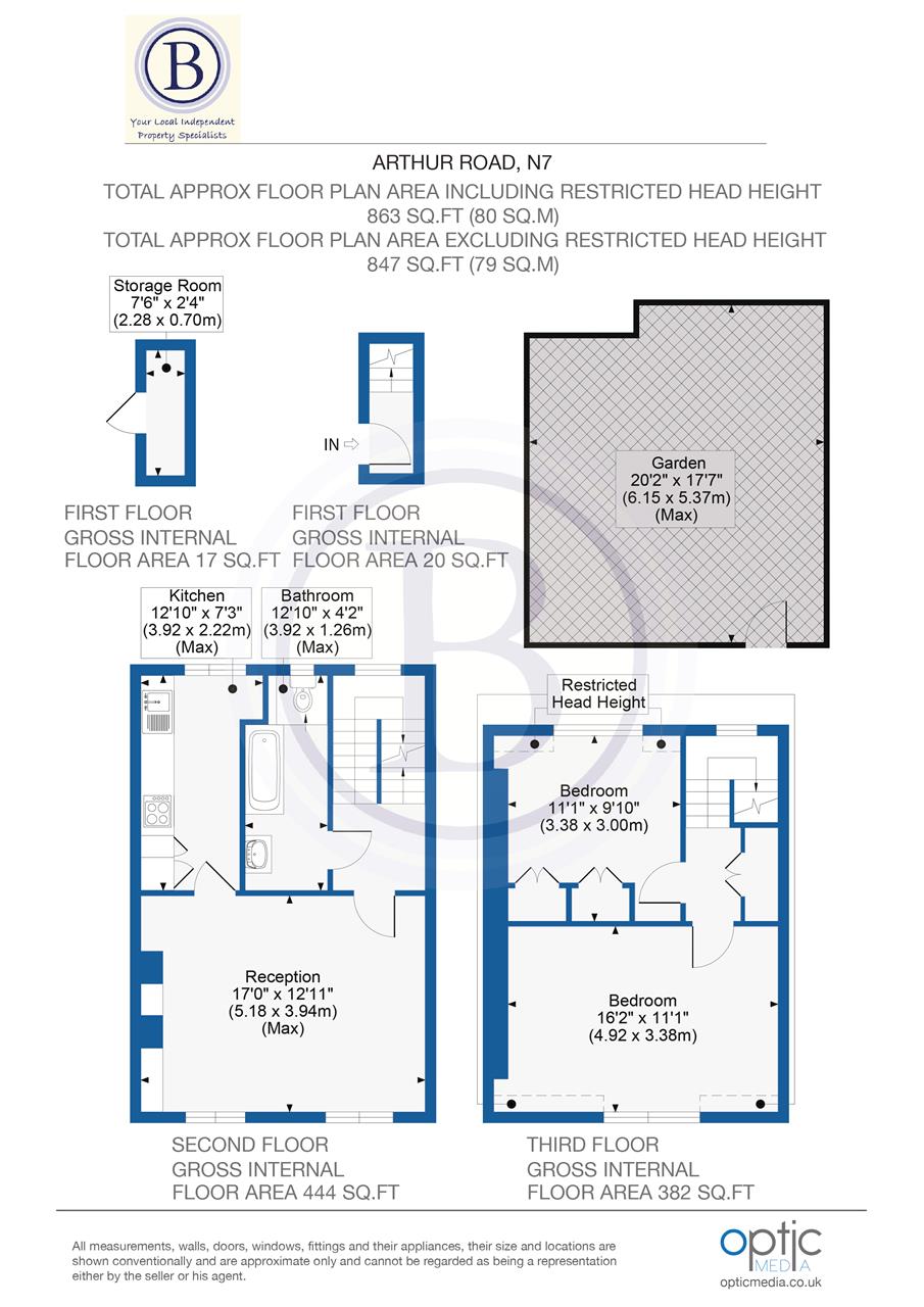 2 bed flat for sale in Arthur Road - Property Floorplan