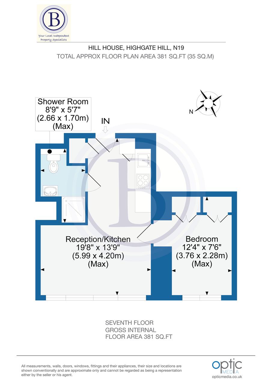 1 bed flat for sale - Property Floorplan