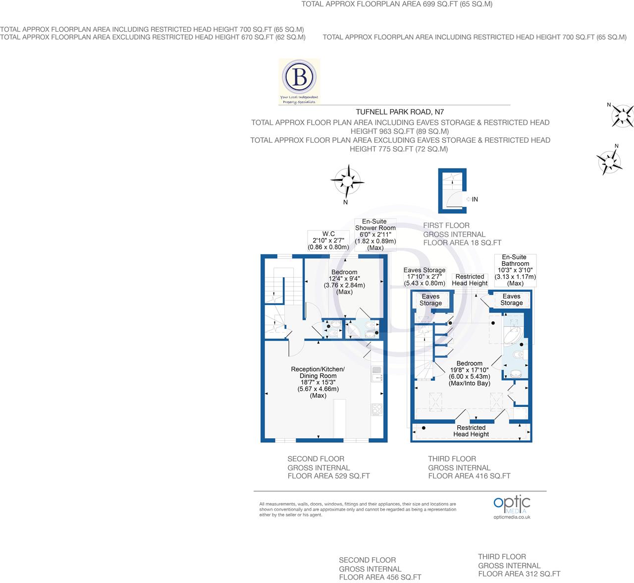 2 bed flat for sale in Tufnell Park Road - Property Floorplan