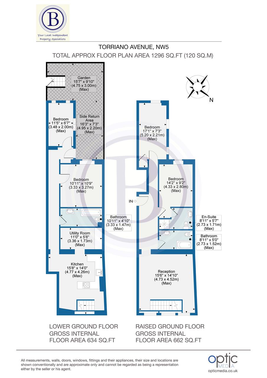 4 bed maisonette for sale in Torriano Avenue - Property Floorplan
