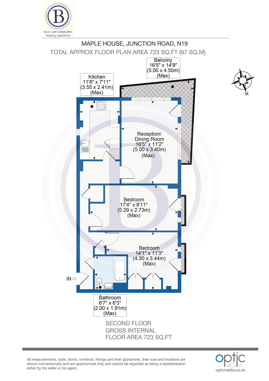 2 bed flat for sale - Property Floorplan