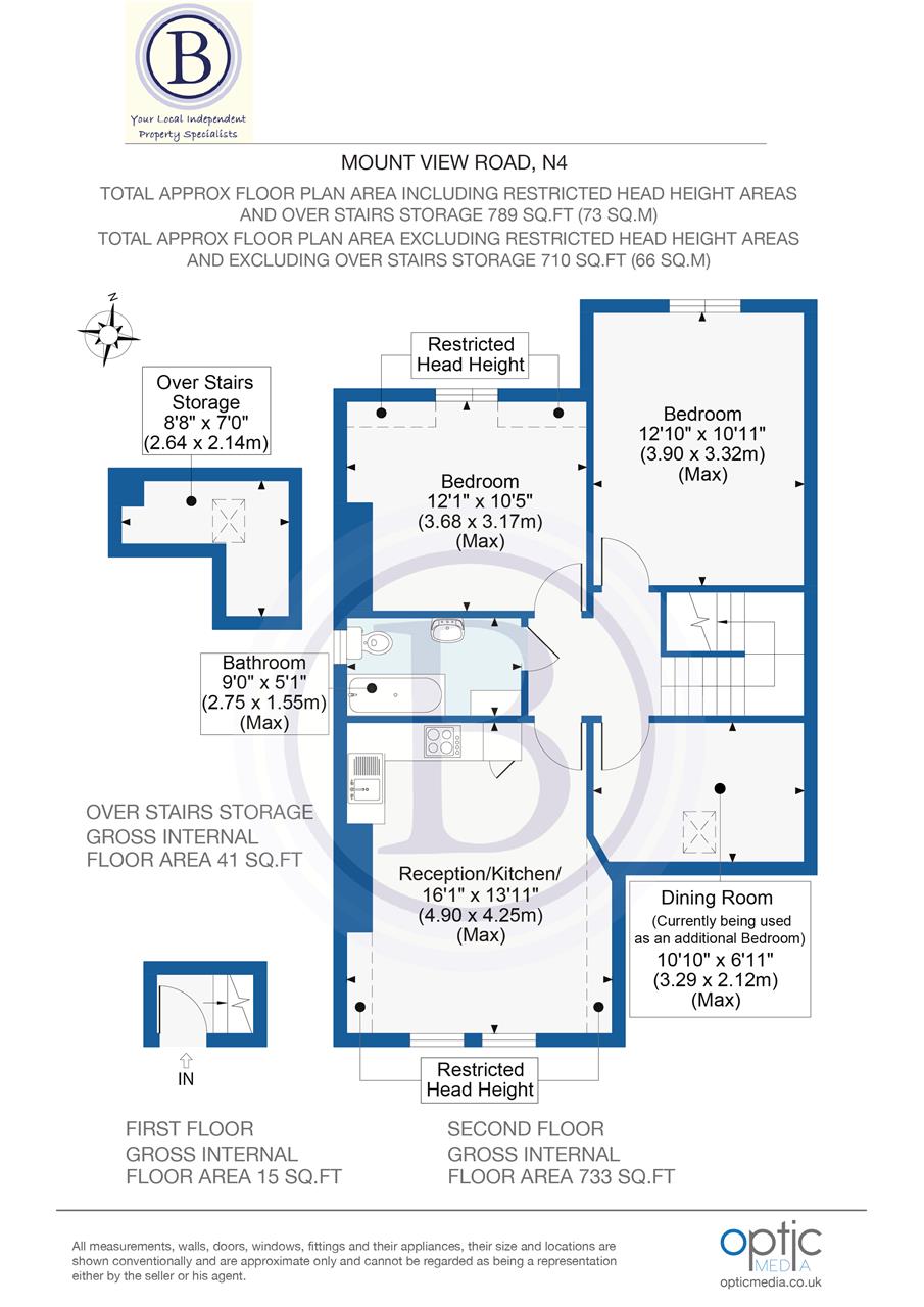 2 bed flat for sale in Mount View Road - Property Floorplan