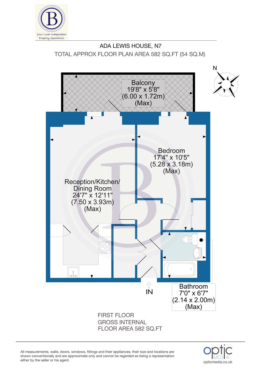 1 bed flat for sale - Property Floorplan