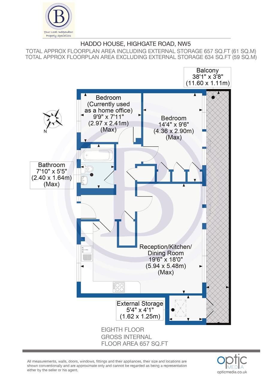2 bed flat to rent in Highgate Road - Property Floorplan