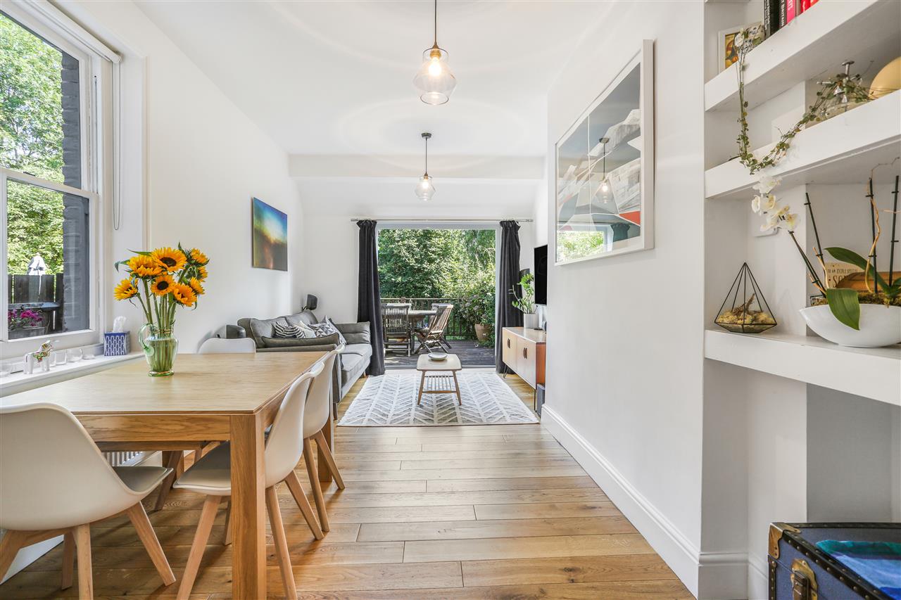 An immaculately presented and spacious (approximately 882 Sq Ft / 82 Sq M without cellar and 1020 Sq Ft / 95 Sq M including cellar which is not currently demised) split level garden apartment forming part of a converted Victorian property situated within close proximity of the popular Landseer ...