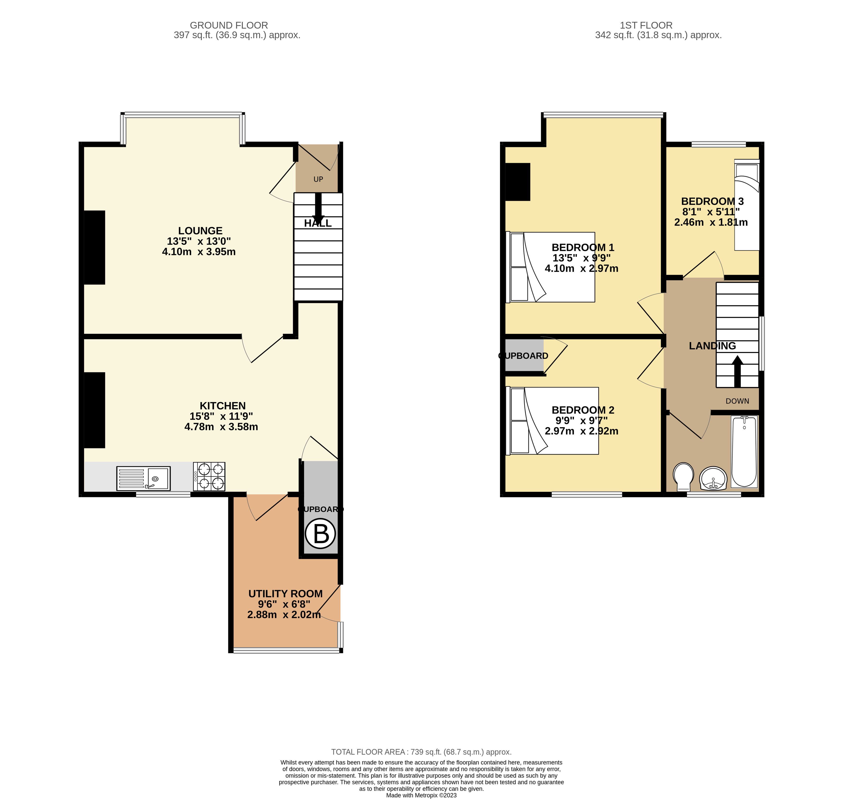 3 bed house for sale in St. Marys Crescent, Bridlington - Property floorplan