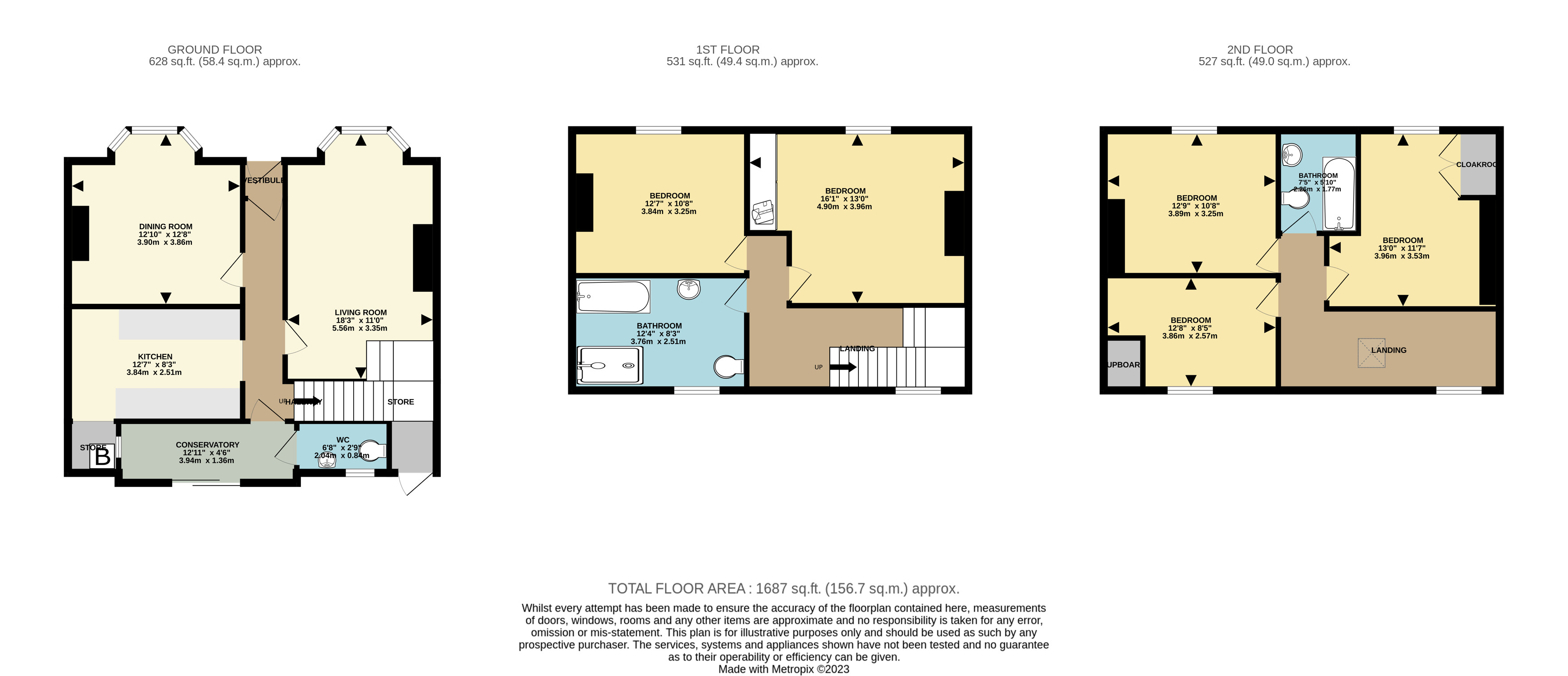 5 bed house for sale in St Hilda Street, Bridlington - Property floorplan