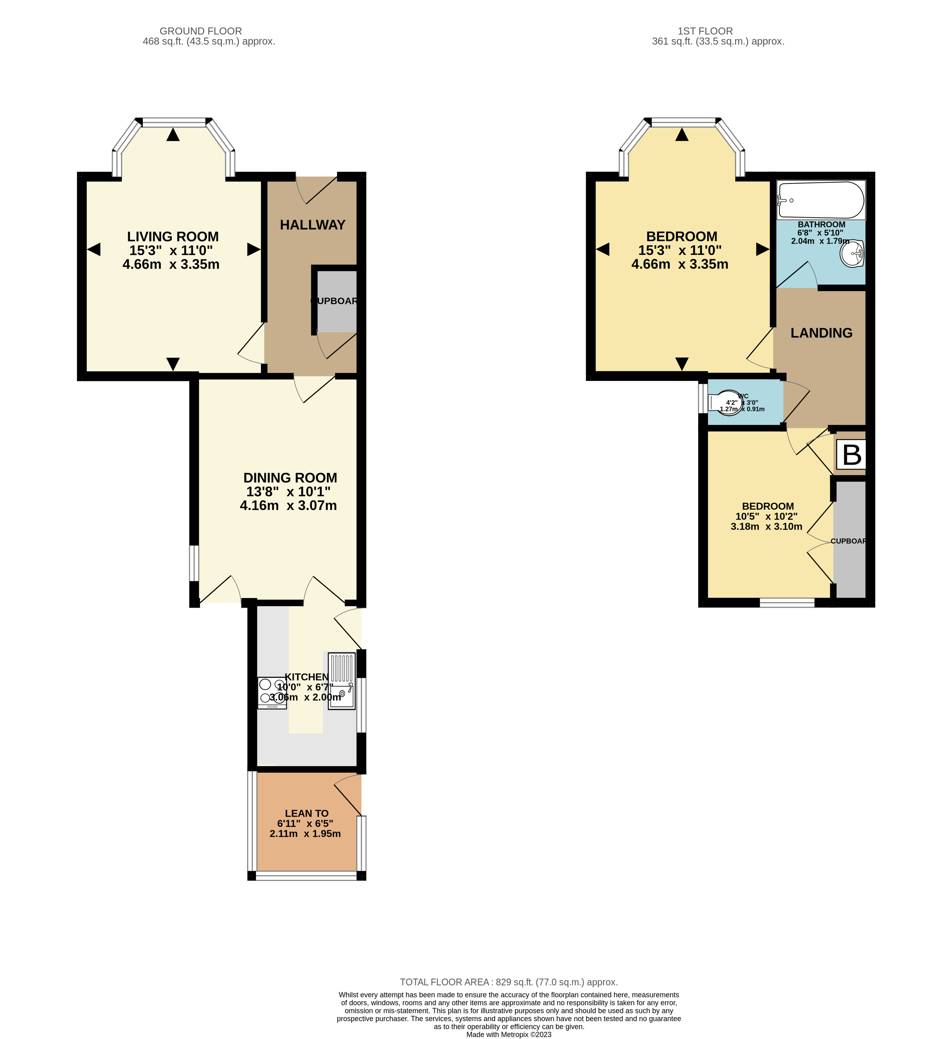 2 bed house for sale in Byass Avenue, Bridlington - Property floorplan