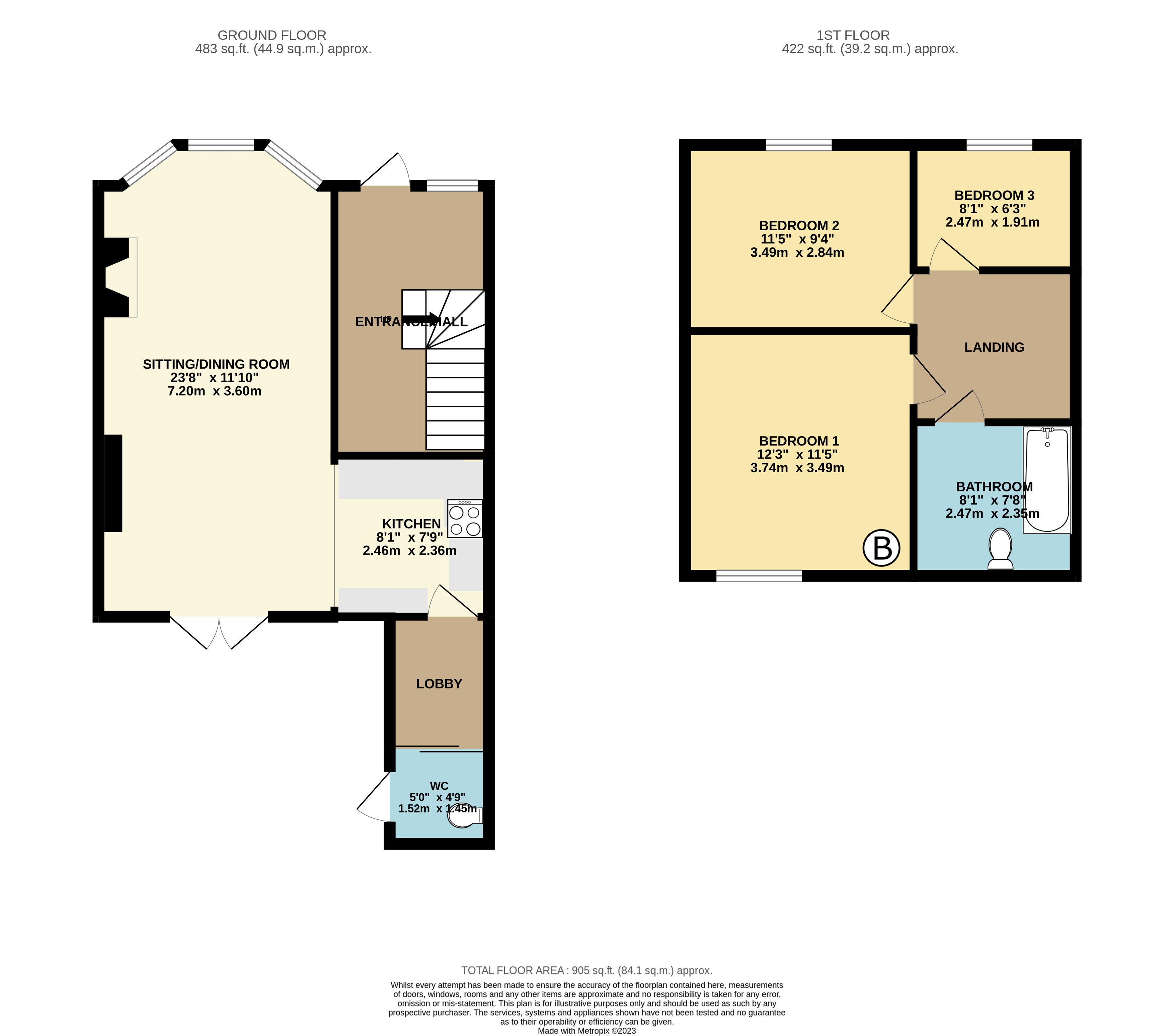 3 bed house for sale in Brookland Road, Bridlington - Property floorplan