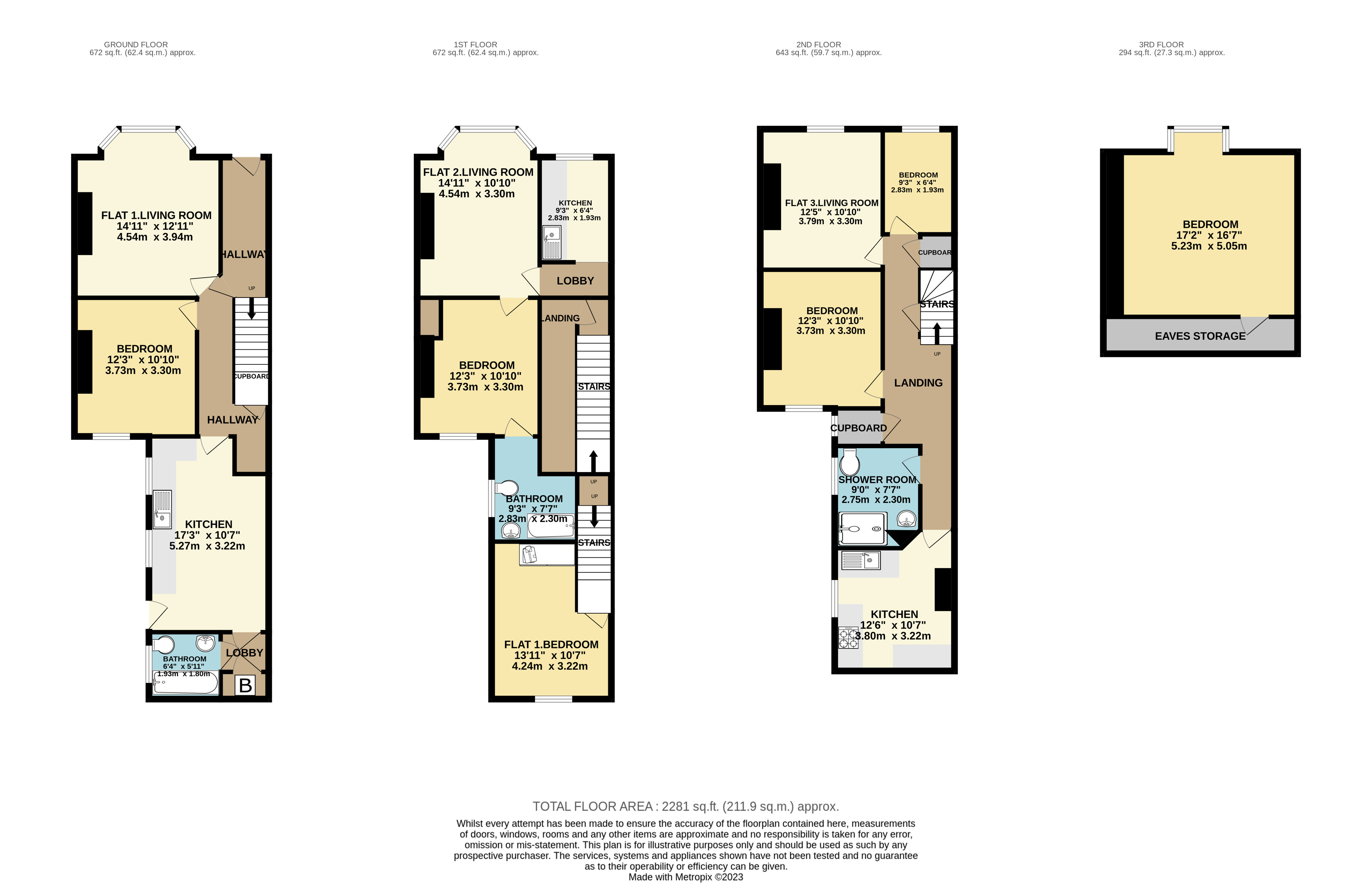 6 bed  for sale in Windsor Crescent, Bridlington - Property floorplan